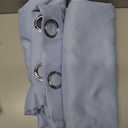 DUKIYO 72 Inch Blue Curtains for Girls Bedroom Semi Sheer Non See Through Privacy Flax Linen Bronze Grommet Drapes Modern Coastal Light Blue Boho Living Room Curtains 72 Inch Length 2 Panels Set