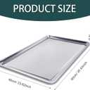 Gisafai Stainless Steel Oil Drip Pan for Under Car Metal Automotive 35.43 x 23.62 Inch Large Drip Tray Oil Catch Pan Replacement Tray Rust Resistant Motorcycle Keep Floor Clean(1 pc)