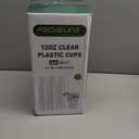 FOCUSLINE 12 oz Clear Plastic Cups, Disposable Heavy Duty Hard Plastic Cups, Reusable, 100 Count