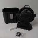 Misting Fan Portable 6L Bucket 20000mAh Rechargeable Camping Fan with LED Light Remote & Hook Floor Battery Powered Cooling Outdoor Fans for Patios Camping, 4 Spray Mister, Black