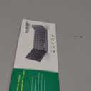 Samsers Foldable Bluetooth Keyboard with Touchpad - Portable Wireless Keyboard with Holder, Rechargeable Full Size Ultra Slim Pocket Folding Keyboards for Android Windows iOS Tablet & Laptop - Black