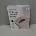 Jool Baby Folding Travel Potty Training Seat for Toddlers, Fits Round & Oval Toilets, Non-Slip Suction Cups, Includes Free Travel Bag (Pink)