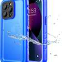 SPORTLINK Compatible with iPhone 13 Pro Waterproof Case - Full Body Shockproof Dustproof Phone Screen Protector Rugged Waterproof Case for iPhone 13 Pro 6.1 Inches Blue