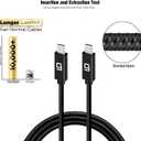 USB-C to USB-C Cable (40Gbps) SuperSpeed [Certified] USB4 to USB Type-C, 100W Power (USB 3.1 & 3.2 Compatible) Nylon Braided, Dual 4k or Single 5k @60hz Display (1.6ft/40Gbps)