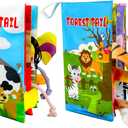 Richgv Baby Toys 0-6 Months, Crinkle Books for Babies 2PCS Infant Tummy Time Toy 6 to 12 Months Touch Feel Book Gifts for Boy Girl 0-3 Month Christmas Stocking Stuffer, Jungly Tails & Farm Tails