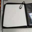 GEAoffice 9 Pockets Top Loader Binder for 324 Cards, Premium PU Leather Side Loading Trading Card Binder for Toploader, Ringless Card Collection Album Holder for 3"4" Rigid, Black