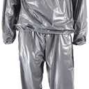 Heavy Duty Sauna Suit for Weight Loss Men Women Anti-Rip Sweat Suit Gym Fitness Exercise Workout (4X-Large, Silver)