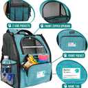 PetAmi Dog Backpack Carrier for Small Large Cat, Pet, Puppy, Ventilated Pet Hiking Backpack Travel Bag, Airline Approved Cat Backpack Carrier, Camping Biking Dog Bag Up to 18lbs Pet, Teal Turquoise