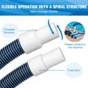 Pool Vacuum Hose With Swivel Cuff 1-1/2" Diameter 30FT Flexible Heavy Duty Pool Vacuum Cleaning Hose Perfect for Above&In Ground Swimming Pool