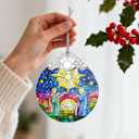 4 x Christmas Ornament, Christmas Tree Decor, Christian Ornament, Nativity Scene, Religious Home Decor, Christian Gifts, Religious Gifts, Gift Exchange, Gift Idea - Pattern B