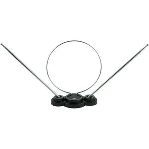 GE Traditional Rabbit Ears Indoor HDTV Antenna, 30-mile Range, VHF UHF 1080P 4K, Black 33676