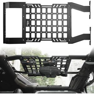 JOYTUTUS Hard Top Roof Rack Molle Panel Compatible with Wrangler JL JLU & Gladiator JT 2018-2025, Wrangler Overhead Molle Panel Storage Cargo Roof Rack, No Drilling (Not for Soft-Top)