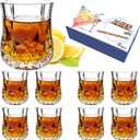 1.7 OZ Tequila Shot Glasses Heavy Base Shot Glass, Crystal Cordial Glasses (8)