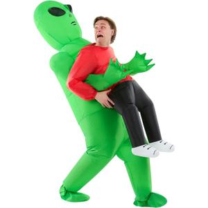 Morph Red Inflatable Alien Costume Adult, Blow Up Alien Abduction Costume, Halloween Costumes for Adults