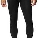 32 Degrees Men's 2-Pack Performance Lightweight Thermal Baselayer Legging Pant, Black, Small