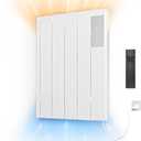 800W Convection Wall Panel Heater - Electric Heater for Indoor Use, Quiet Fan-less Design, Energy Efficient Heating with Remote Control, 24h Timer, Child Lock