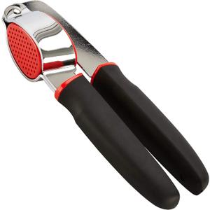 GoodCook Touch Dishwasher Safe Garlic Press with Stainless Steel Head, Black/Red