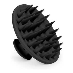 ‎Silicone Scalp Massager Shampoo Brush, Scalp Brush for Hair Growth & Dandruff Removal, Hair Scrubber Scalp Stimulator Exfoliator Brush with Soft Bristles for Wet Dry Scalp Care (Black)
