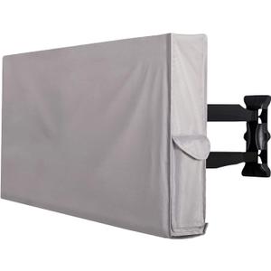 PureFit Outdoor TV Cover 43 inch Weatherproof Waterproof Outside TV Covers 40-43 inch TV Protector Enclosure for Flat Screen TVs, Fits up to 39.5"W x 25"H x 5.5"D, Grey