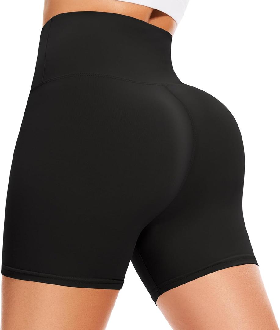 Women's 3"/5" High Waisted Biker Shorts - Spandex Yoga, Workout, Cycling, Volleyball, Dance | Athletic Booty Shorts