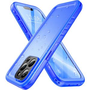SPORTLINK iPhone 13 Pro Max Waterproof Case - Full Body Heavy Duty Protection with Screen Protector, Shockproof, 6.7" - Blue
