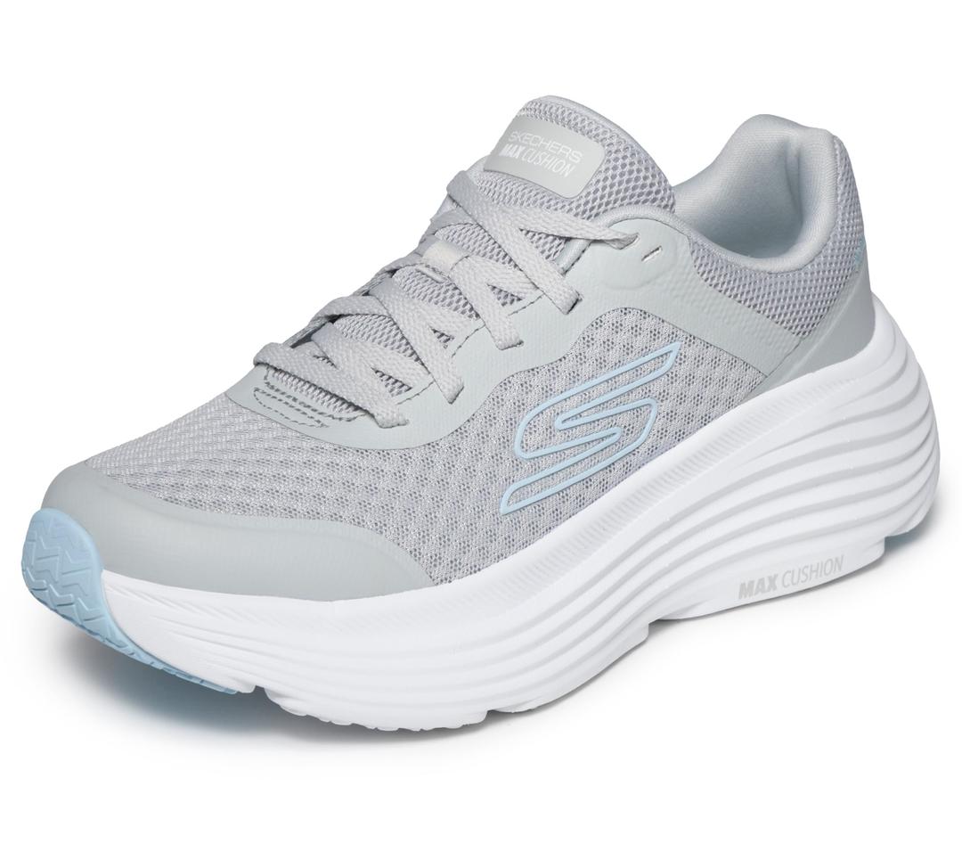 Skechers Women's Max Cushioning Endeavour Canova Sneaker, Light Gray, 8.5