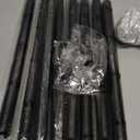 1 Inch Black Curtain Rods for Windows, Heavy Duty, 72 to 144 Inch, Standard Decorative Window Curtain Rod Set with Brackets for Bathroom, Kitchen, Bedroom, Black