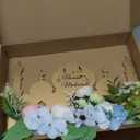 Ramadan Mubarak Table Decor with Flowers, Wooden Castle Centerpiece, Elegant Islamic Home Decoration for Eid & Ramadan Holidays