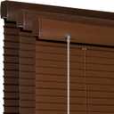Boolegon Full Privacy L-Shaped Blades Faux Wood Blinds for Indoor Windows Aluminum Mini Blinds Room Darkening for Windows Horizontal Window Blinds for Home,Office,Cherrywood,Custom Size 24×48