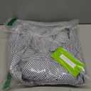 Womens Striped Maxi Dresses Casual Tie Neck Floral Embroidery Flowy Tiered Boho Long Beach Dresses with Pockets (Blue)