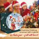 Giraffe Ornament 2025, Animal Ornaments for Christmas Tree, Xmas Gifts for Animal Lovers, Ceramic Ornaments Hanging Christmas Decorations, Cute Giraffe Gifts for Family, Friends