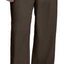 Susclude Mens Casual Dress Pants Old Money Pleated Baggy Wide Leg Vintage Relaxed Fit Slacks Work Office Trousers (Size 30, Coffee)