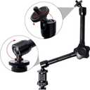 11 Inch Articulating Friction Magic Arm Adjustable w/Hot Shoe Mount 1/4'' Tripod Screw for Camera Rig, LCD Monitor, LED Flash Lights (11'Arm)