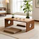 Foldable Low Coffee Tables Bamboo Floor Table Desk,Low Tea Table,Japanese Folding Floors Table,Bamboo Floor Tables Desk,Portable Coffee Tables with No Assembly Required,for Tea Rooms, Office, 39.37×14.6×11.8