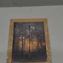 JLTULT Framed Enchanted Forest Firefly Canvas Wall Art, Dark Twilight Landscape Wall Decor, Rustic Botanical Nature Tree Art Prints for Bedroom Living Room Office Decoration 8x10 inch Easy to Hang