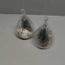 2 Pcs Hanging Glass Globes Orbs with Mini Christmas Tree, Clear Ornaments Balls with Natural Sea Shells, Tealight Candle Holder for Wedding, Christmas, Party, Centerpiece Accessory and Home Decor