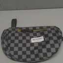 Checkered Crossbody Bag Nylon Bum Bags for Women Spacious Handbags Checkered Purse Fanny Packs with Shoulder Strap