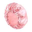 Reusable Shower Cap for Women, Shower Caps Reusable Waterproof, Large Showers Bonnet Washable, Dual-Layer Design for All Types of Straight Curly Long Hair, Braids