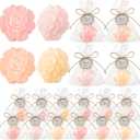 Demissle 20 Sets Baby Shower Favors Handmade Rose Flower Scented Soap Party Favors Gifts for Guests with Thank You Tags for Baby Bridal Shower Wedding Gender Reveal Party (Light Pink)