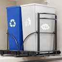 Dual Pull Out Trash Can Under Cabinet Rack-No Can Included, Under Sink