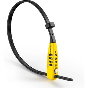 ROCKBROS Zip Tie Bike Lock Lightweight Adjustable Bike Combination for Bike Helmets Luggage Refrigerators Doors Skateboards Combo Bike Lock