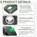 uxcell UCP207-22 Pillow Block Bearings, 1-3/8 inch Bore Self Alignment, Solid Cast Iron Base, Chrome Steel Flange Mounted Pillow Block Ball Bearing, (ABEC3)