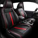 Leather Seat Covers Custom Fit for Tacoma Gen 3rd Double & Crew Cab (2016-2023) - Fully Covered - Fit Like a Glove - Center Console Armrest Covers Included - for Tacoma Accessories