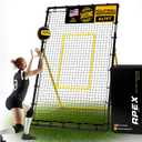 Apex Sports Adjustable Volleyball Rebounder Net 7x4 ft Bounce Back Training Equipment with Angle Customization for Practicing Volleying, Bumping, Spiking Durable & Portable with Travel Bag
