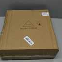 Round Side Table for Small Spaces, Drink Table with Oak Wood Pedestal, Modern End Table Nightstand for Living Room, Bedroom, Office, and Corners, Tool-Free Assembly, Brown