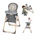 Ingenuity Proper Positioner Create Up Baby High Chair, 9 Modes of Use, Toddler Tower, Table and Chair, Foldable, Adjustable Footrest, 90 Degree Posture Aids Digestion, Ages 0-5 Years - Wesley