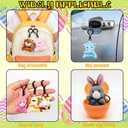 CAMIRUS 12Packs Filled Easter Eggs with Mini Plush Animal Toys, Cute Stuffed Animals Keychains Filled Surprise Plastic Eggs for Kids Easter Basket Stuffers, Hunt, Easter Party Favors Supplies