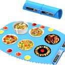 Extra Large Food Warming Mat - Fast Heating Silicone Electric Warming Tray with 9 Level Temperature, 6-Hour Timer, Child Lock & Anti-Scald Design | Portable Food Warmer for Parties Home Travel (Blue)