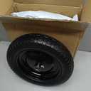 2PC 4.80/4.00-8 Flat Free Tire and Wheel, 14.5" Solid Wheelbarrow Tire with 5/8" & 3/4" Bearings and 3-7" Centered Hub for Gorilla Cart, Garden Cart, Hand Truck, Trolley, Wagons,Universal Fit 4.00-6