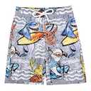 GETUBACK Boys Swim Trunks Boys Quick Dry Shorts Summer Beach Shorts Sea World Grey Size 14/16
